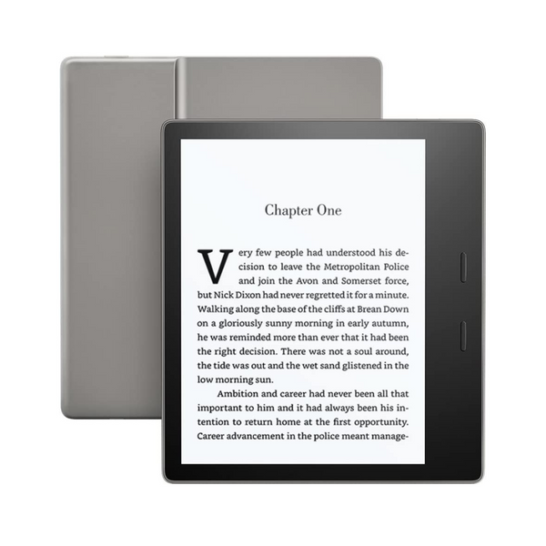 Kindle Oasis E-Reader (9th Gen) | Waterproof, 7"' Display, 8GB, Wi-Fi, Built-in Light - Grey - B06XDK92KS (Refurbished)