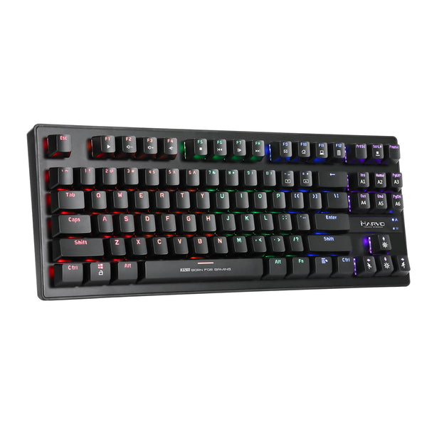 Marvo Scorpion RGB LED Compact Gaming Keyboard with Mechanical Blue Switches - KG901