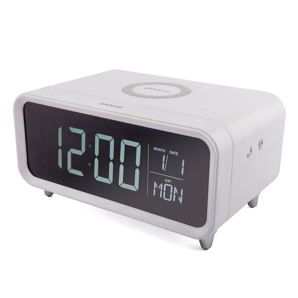 Groov-e Athena Touch Control LCD Display Alarm Clock, Wireless Charger & Night Light - GVWC01