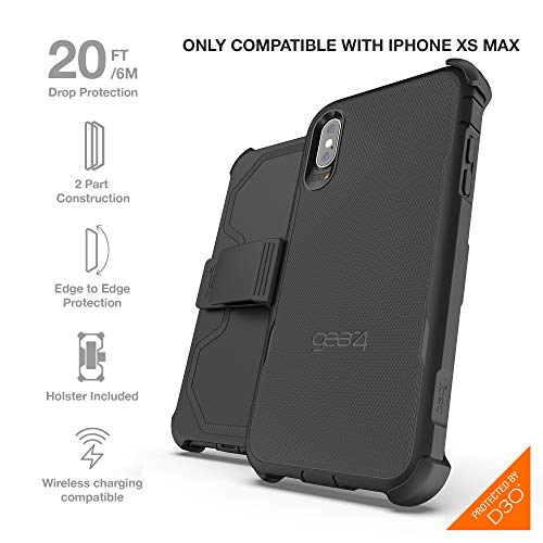 Gear4 Platoon Case with Holster for iPhone XS Max - Black - 34098