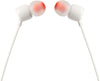 JBL Tune 110 Wired In-Ear Headphones with Tangle Free Cable - White - JBLT110BWHT