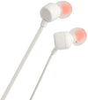 JBL Tune 110 Wired In-Ear Headphones with Tangle Free Cable - White - JBLT110BWHT