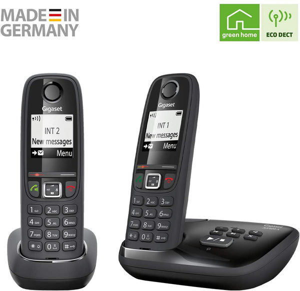 Gigaset AS405A Advanced Cordless Home Phone with Answer Machine and Call Block - Single, Duo & Trio