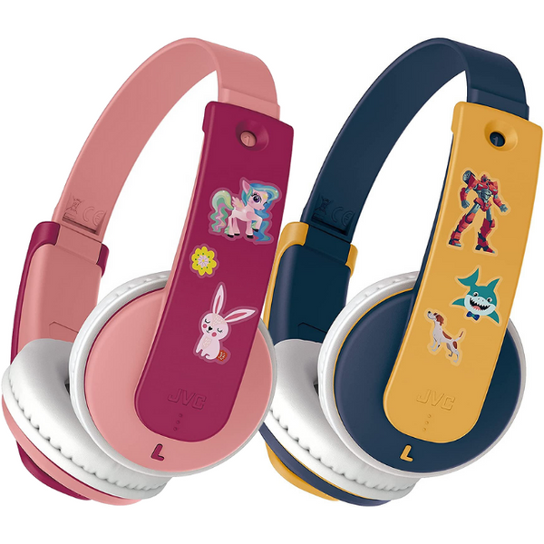 JVC HA-KD10W Tiny Phones Wireless Bluetooth Headphones for Kids - Pink or Blue