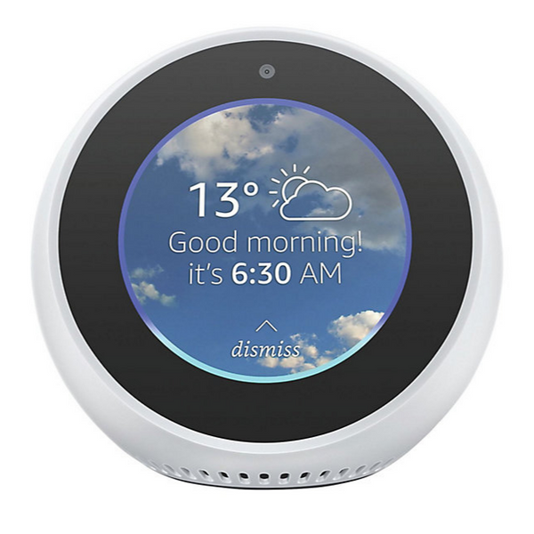 Echo Spot Compact Smart Speaker with Alexa Smart Assistant & Sc