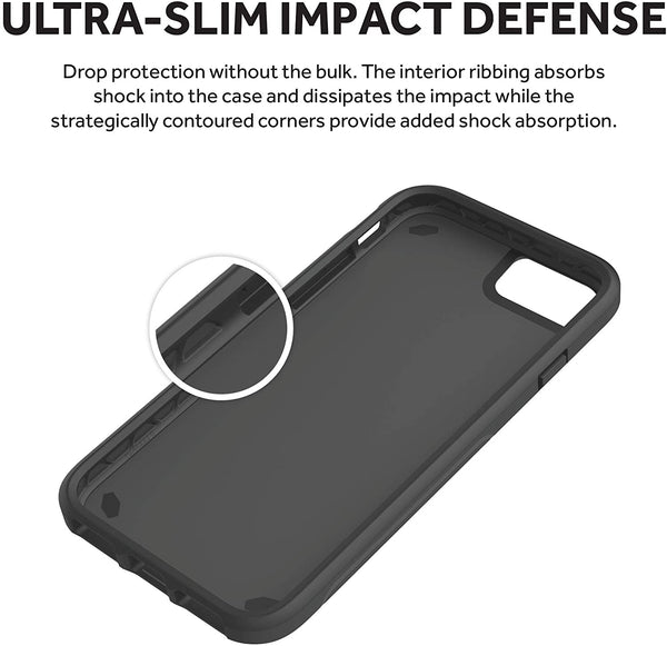 Griffin Survivor GIP-043-BLK Strong Case for Apple iPhone SE (2020)/8/7/6S/6 - Black