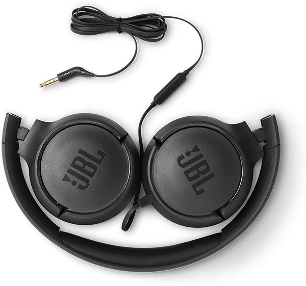 JBL Tune 500 Wired On-Ear Lightweight Headphones with Mic - JBLT500
