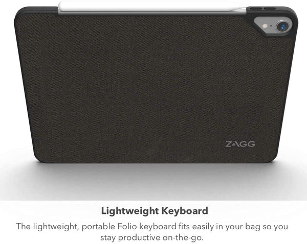 Zagg Folio Backlit Tablet Keyboard and Case for iPad Pro 11"" (2018) and iPad 10.9"" (2020) - Black - 103002357