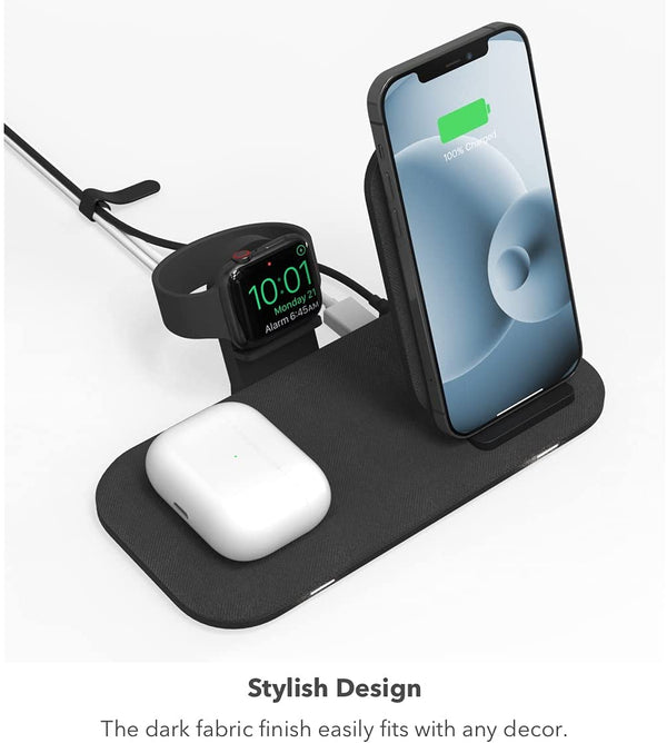 Mophie Qi Wireless Charging Stand+ 2-in-1 for Smartphone and Headphone