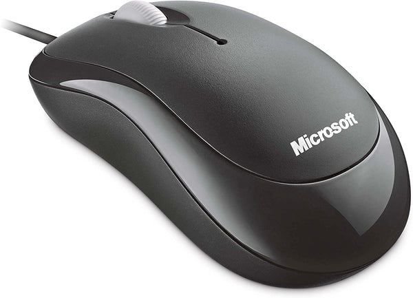 Microsoft 4YH-00007 Basic Optical Wired Mouse for PC & Laptop - Black