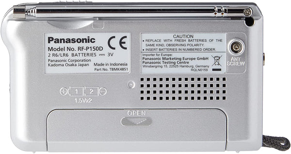Panasonic Portable AM/FM Pocket Radio - Silver - RFP150DEG-S