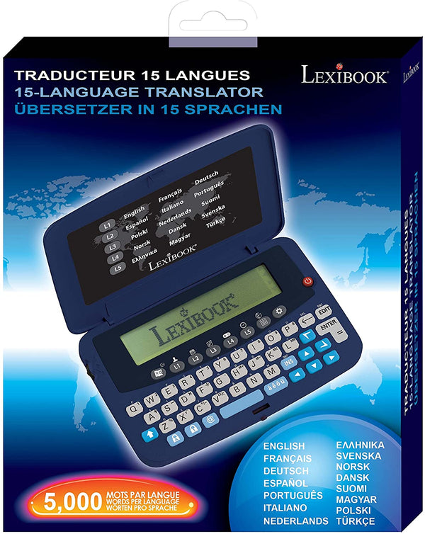 Lexibook 15-Language European Translator Convertor with Games & Clock - NTL1570