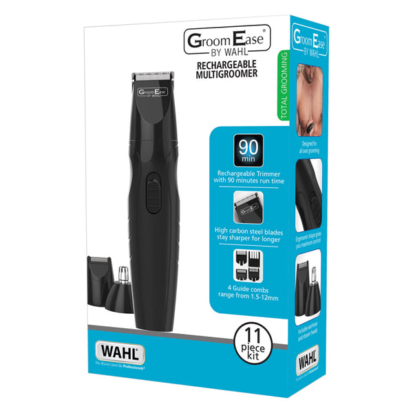 Wahl GroomEase Rechargeable Multigroomer | 8 Trimming Lengths - Black - 9685-417