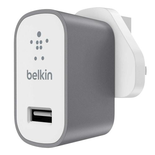 Belkin 12W Mixit 2.4A Universal UK Mains Charger for Phones & Tablets - Grey - F8M731drGRY