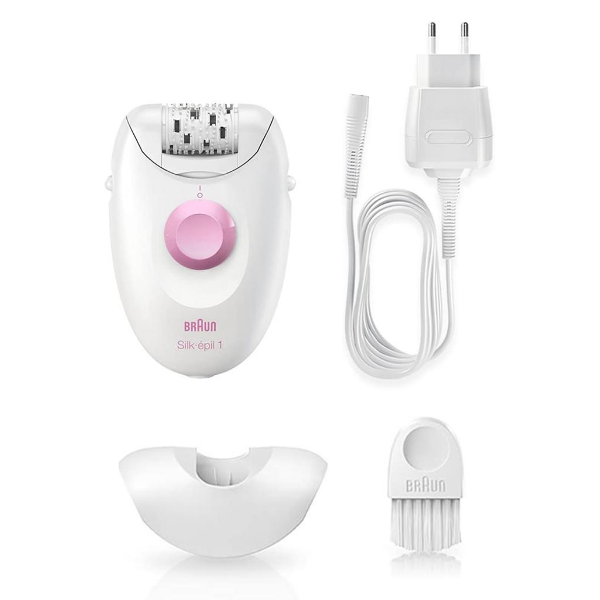 Braun Silk Epil 1 Leg & Body Epilator - Pink/White - SE1370