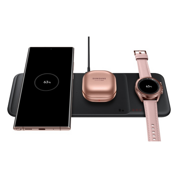Samsung Trio Qi Wireless Charging Stand Pad for Smartphone, Watch & Buds - EP-P6300TBEGGB