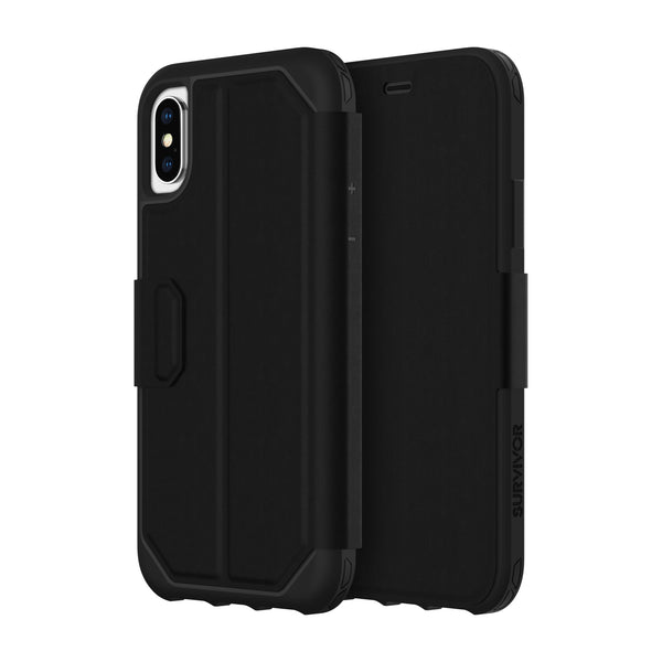 Griffin Survivor Strong Wallet Case for Apple iPhone XS - Black - GIP-020-BLK