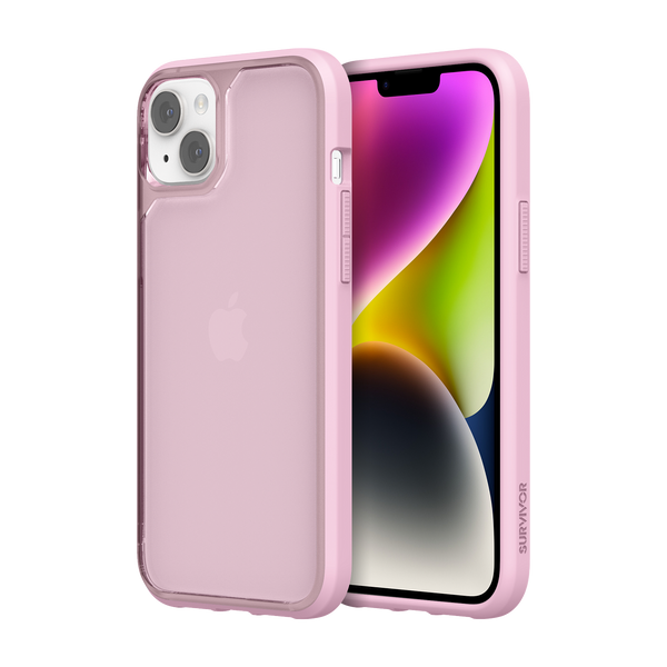 Survivor Strong Series Case for iPhone 14 / 14 Pro / 14 Plus / 14 Pro Max - Black, Clear or Powder Pink