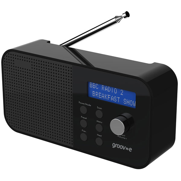 Groov-e Venice Portable DAB/FM Digital Radio - GVDR04BK