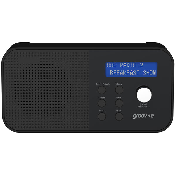 Groov-e Venice Portable DAB/FM Digital Radio - GVDR04BK