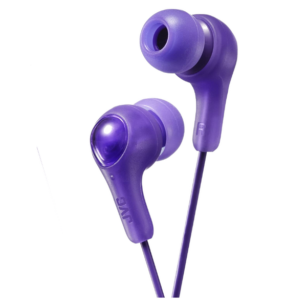 JVC Gumy Plus In Ear Headphones Earphones with Bass Boost - Black, Blue, Pink, Violet and White - HAFX7