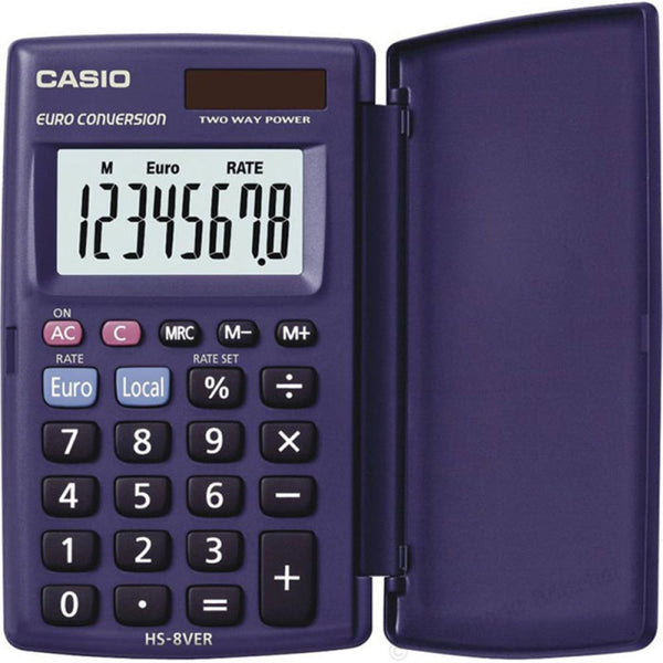 Casio HS-8 Pocket Calculator with 8 Digit Display - HS8ER / HS8VER
