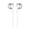 JBL Tune 205 In-Ear Wired Headphones with Remote & Mic - Chrome/White - JBLT205CRM