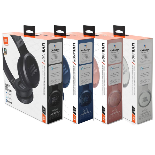 JBL LIVE 460NC Wireless On-Ear Headphones in Blue