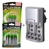 Lloytron 3-Piece Rechargeable Battery Bundle | Includes 4x AA, 4x AAA + Mains Battery Charger - B011 / B014 / B1502