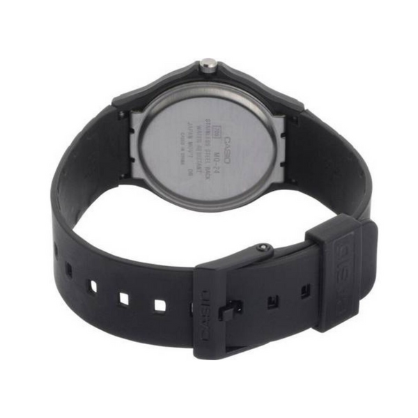 Casio MQ24 Collection Unisex Adults Quartz Watch with White Face/Black Strap - MQ-24-7BLL