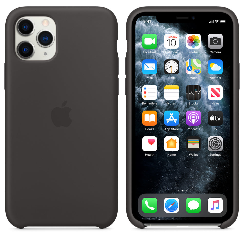 Iphone 11 White In Black Silicone Case Apple Silicone Case For