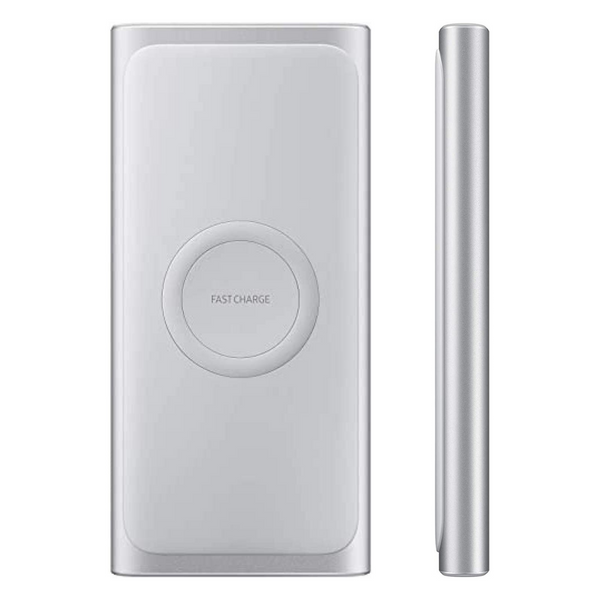 Samsung Wireless Portable 10,000mAh Quick Charge Dual Port Power Bank - Silver - EB-U1200CSEGWW