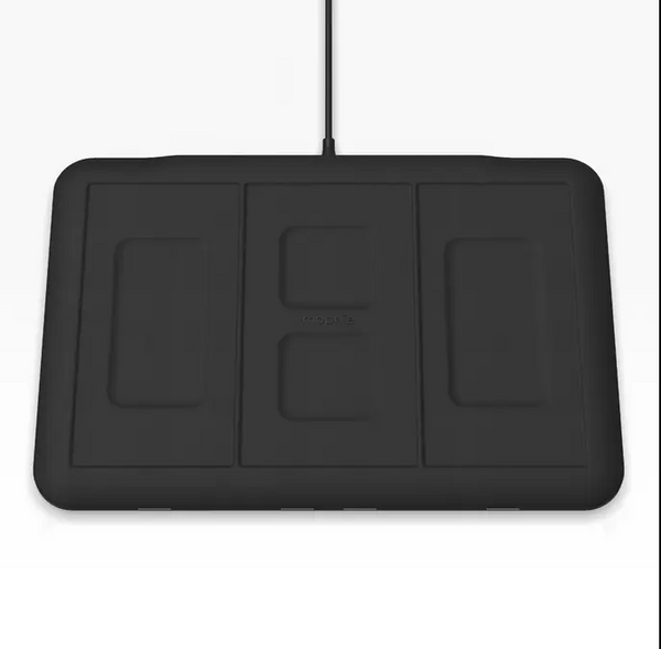 Mophie 4-in-1 Wireless Qi Charging Pad Mat Slimline for up to 4 Devices including Smartphone, Watch and Headphones - Black - 	401306600