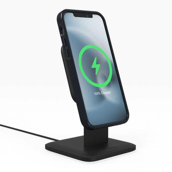 Mophie 15W Snap+ Wireless Qi Charging Stand | Magnetic Grip for MagSafe Devices - Black - 401307720