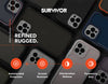 Griffin Survivor Endurance Protective Case for iPhone 12 Mini, 12, 12 Pro & 12 Pro Max - Black/Grey, Navy, Olive Green & Pink