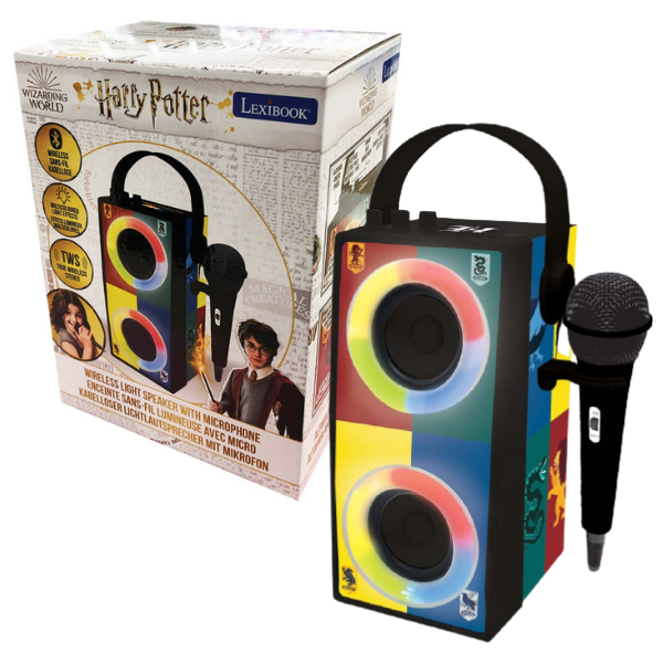 Lexibook Harry Potter Portable Bluetooth Speaker with Lights & Microphone - BPT180HPZ
