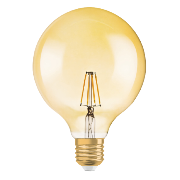 Osram 1906 LED E27 Vintage Filament Glass ES Bulb Globe 37W - Gold - LV962071