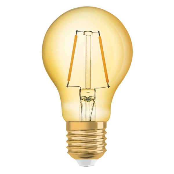 Osram 1906 LED E27 Vintage Filament Glass GLS ES Bulb 21W Gold LV2