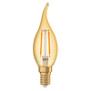 Osram 1906 LED E11 Vintage Filament Glass SES Light Bulb Candle 21W - Gold - LV293236