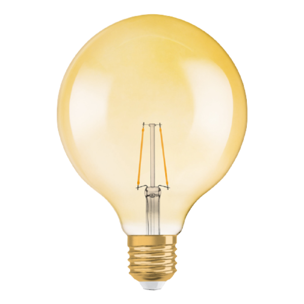 Osram 1906 LED E27 Vintage Filament Glass ES Bulb Globe 23W - Gold - LV808980