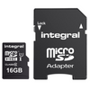 Integral MicroHDSC Micro SD 16GB Memory Card with SD Adaptor | Class 10 - INMSDH16G10