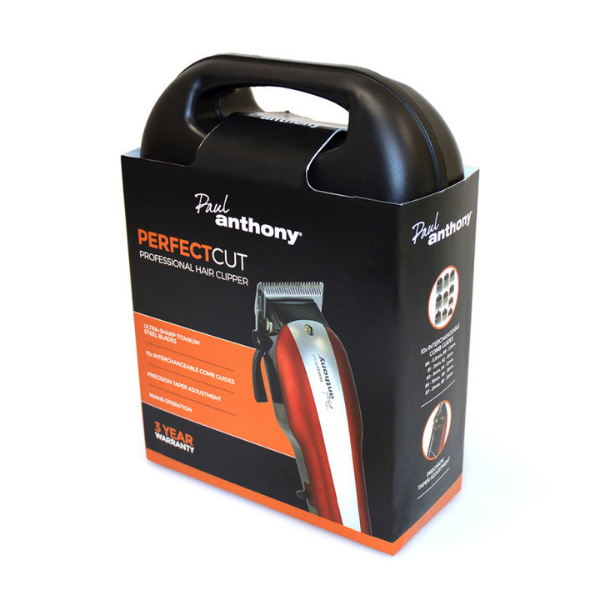 Lloytron | Paul Anthony "Perfect Cut" Professional Corded Hair Clipper - Red/Silver - H5150