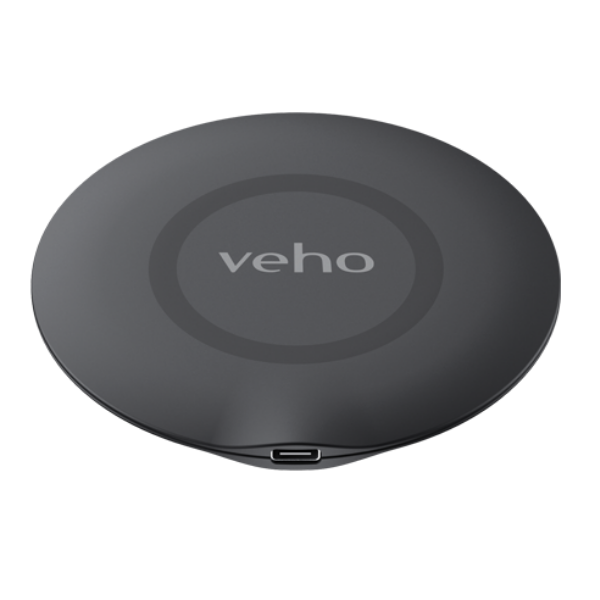 Veho DS6 Qi 15W Wireless Charging Pad | Super Fast | Slim & Sleek – Grey – VWC-002-DS-6