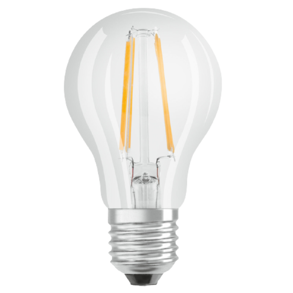 Osram LED E27 Filament Glass GLS ES Light Bulb Clear 60W (2 Pack) - Warm White - LV330191