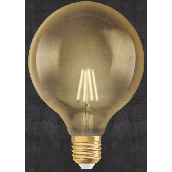 Osram 1906 LED E27 Vintage Filament Glass ES Bulb Globe 37W - Gold - LV962071