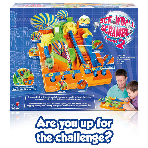 TOMY Screwball Scramble [Level 2] Game | Retro Childrens 5+ Board Game - T73109