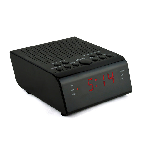 Lloytron Sunrise PLL Alarm Clock Radio – Black/Red – J2007BK