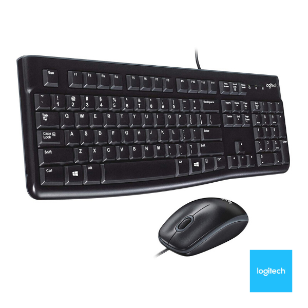 Logitech Desktop MK120 USB Keyboard and Mouse Set – Black – 920-002552