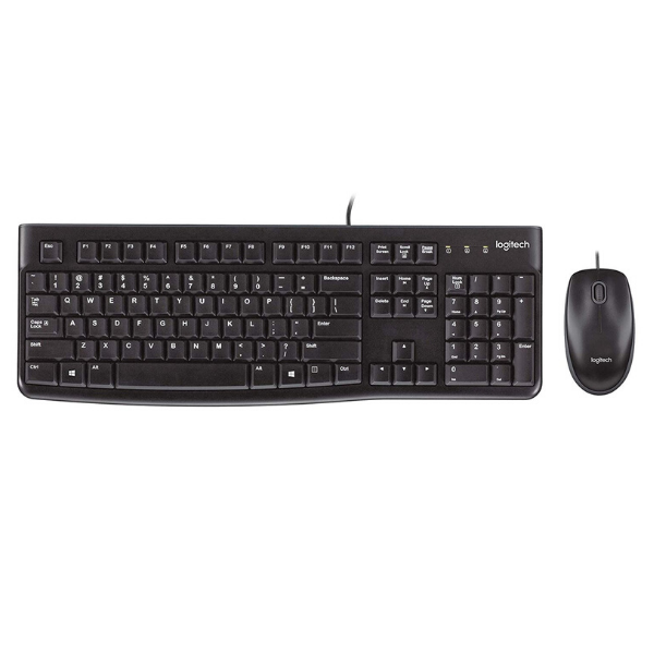 Logitech Desktop MK120 USB Keyboard and Mouse Set – Black – 920-002552