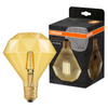 Osram 1906 LED E27 Vintage Filament ES Light Bulb Diamond Glass 40W - Gold - LV091955
